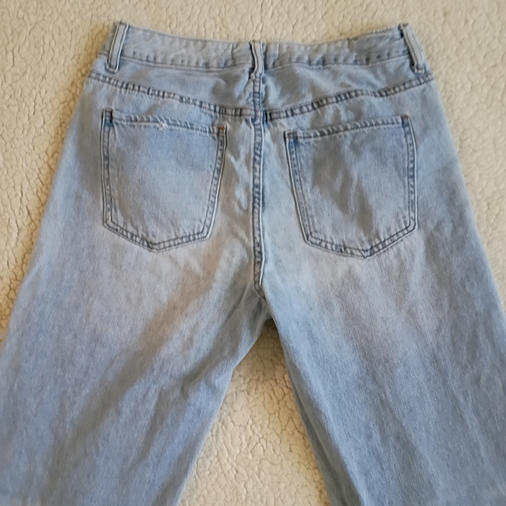 S.O.N.G Carpenter Style Wide Leg Baggy Light Blue Jeans - Picture 5 of 6